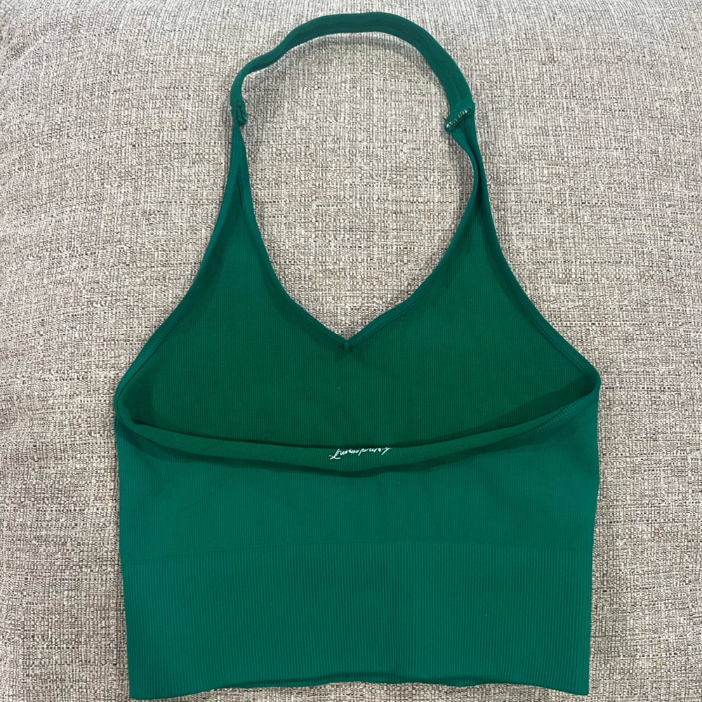 NWOT FP Movement x Hatch Forest Green Halter Neck Women's Crop Top - Picture 2 of 4